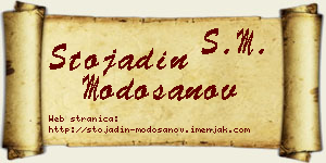 Stojadin Modošanov vizit kartica